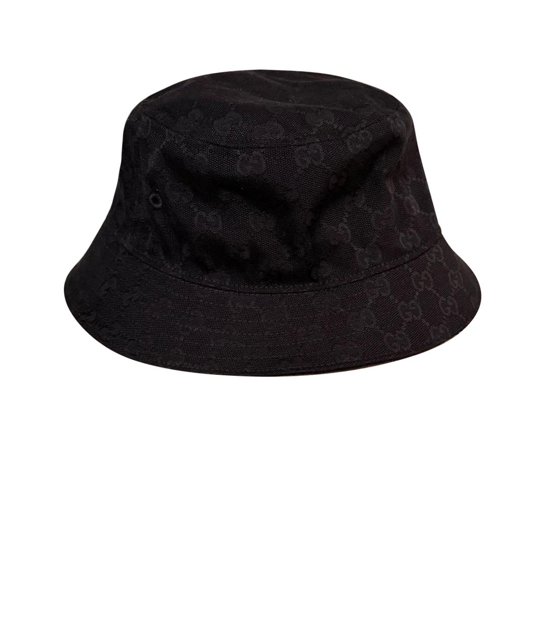 GUCCI Черная хлопковая панама, фото 1