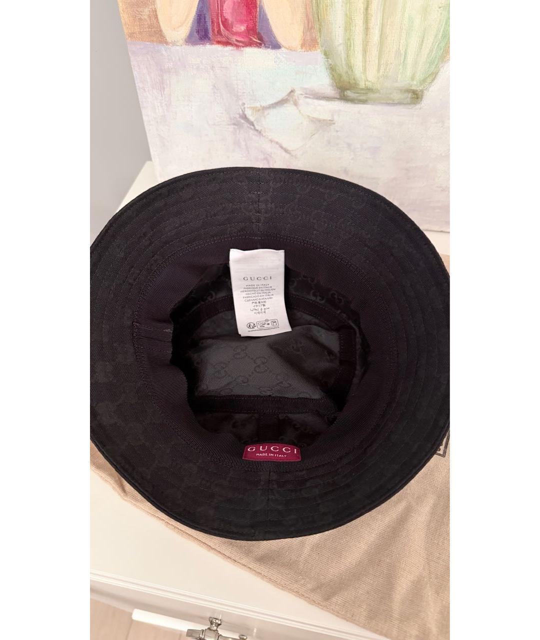GUCCI Черная хлопковая панама, фото 4