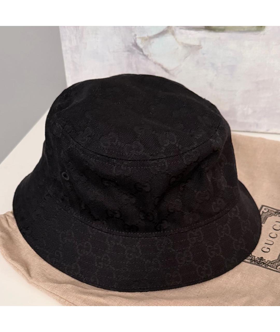 GUCCI Черная хлопковая панама, фото 2