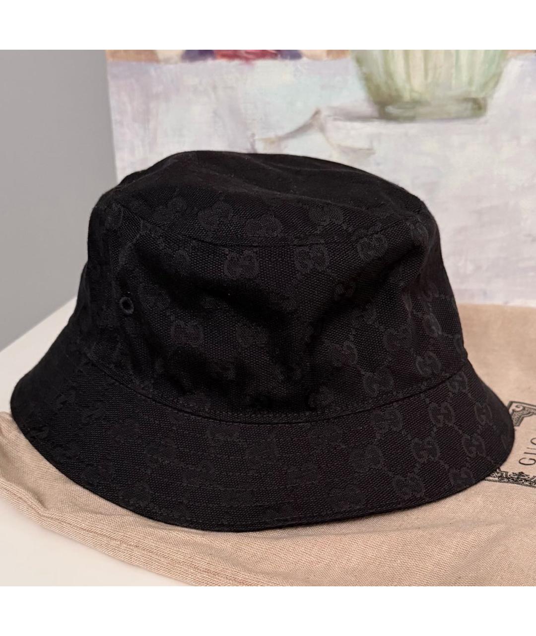 GUCCI Черная хлопковая панама, фото 5