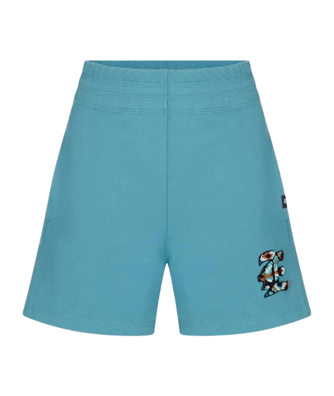 ERMANNO SCERVINO Голубые хлопковые шорты, фото 1