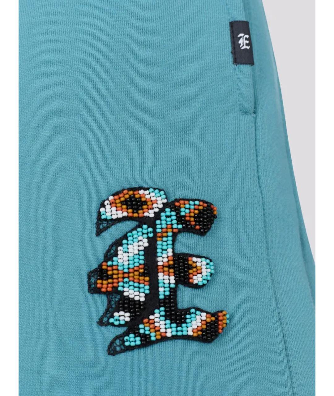 ERMANNO SCERVINO Голубые хлопковые шорты, фото 2