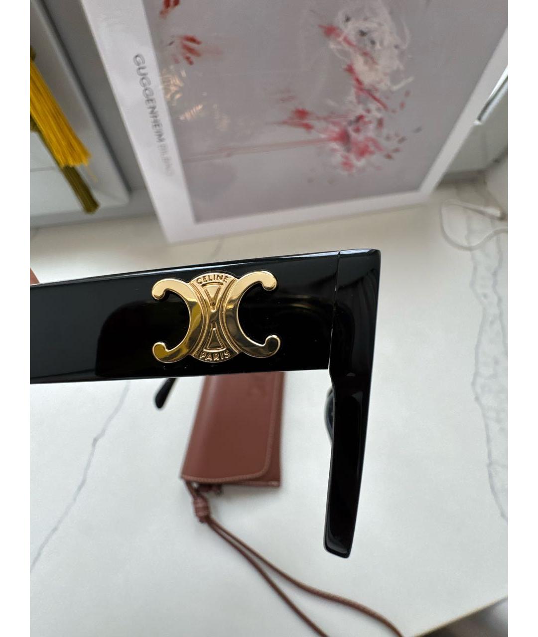 CELINE Черные пластиковые солнцезащитные очки, фото 3