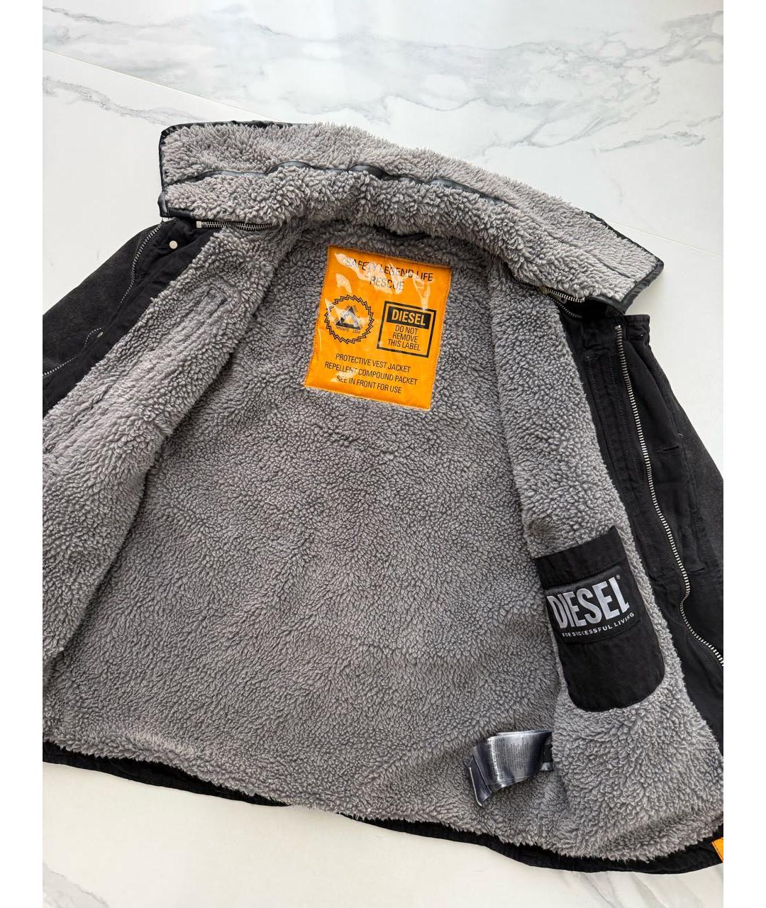 DIESEL Черная хлопковая куртка, фото 4