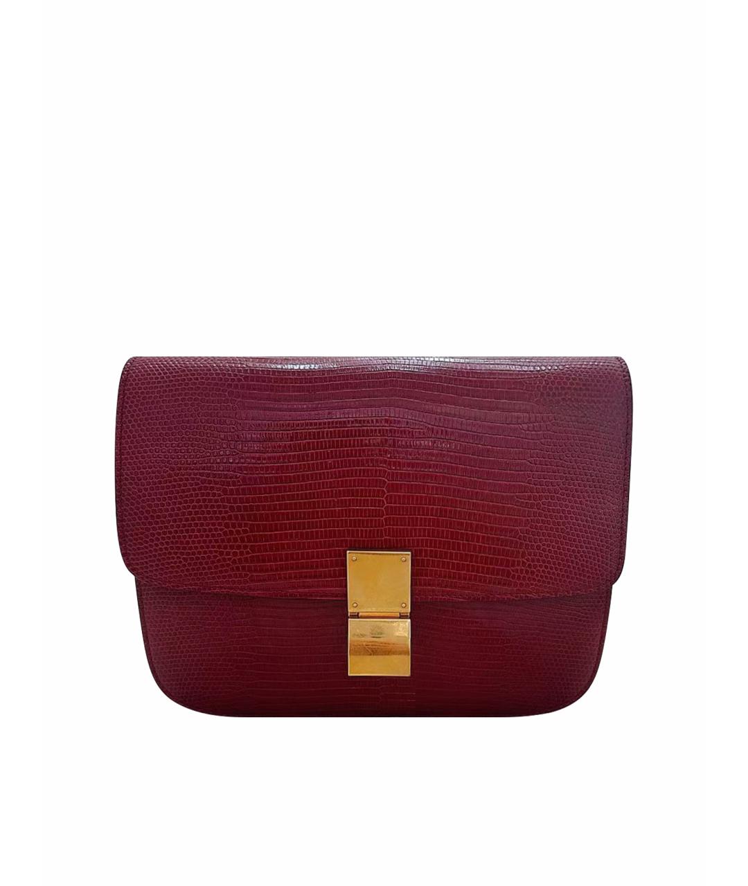 CELINE Красная кожаная сумка через плечо, фото 1