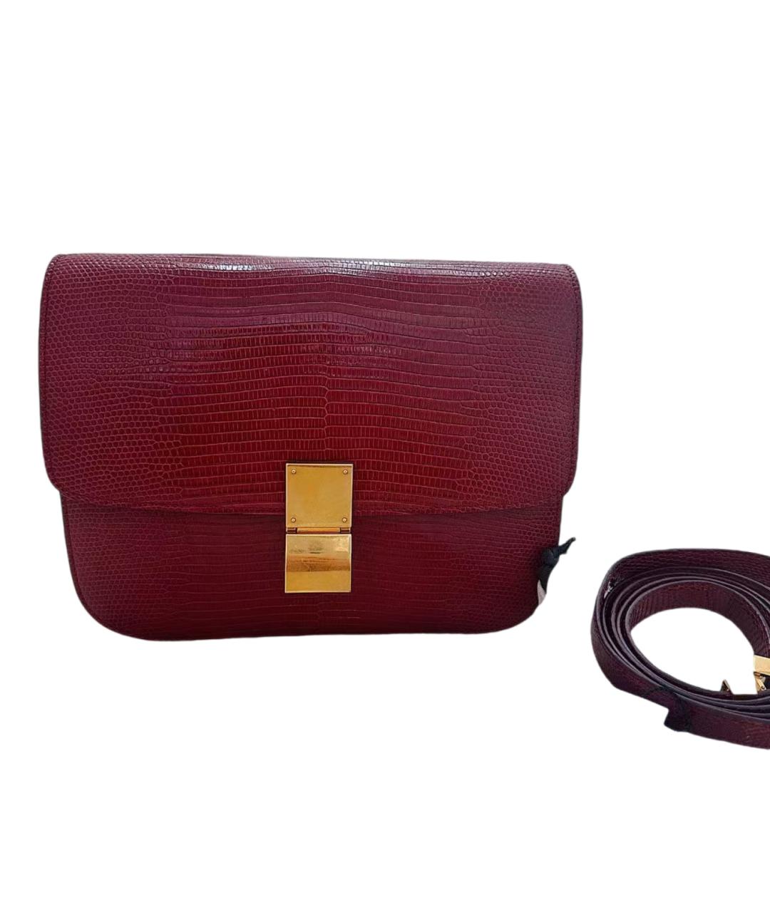 CELINE Красная кожаная сумка через плечо, фото 7