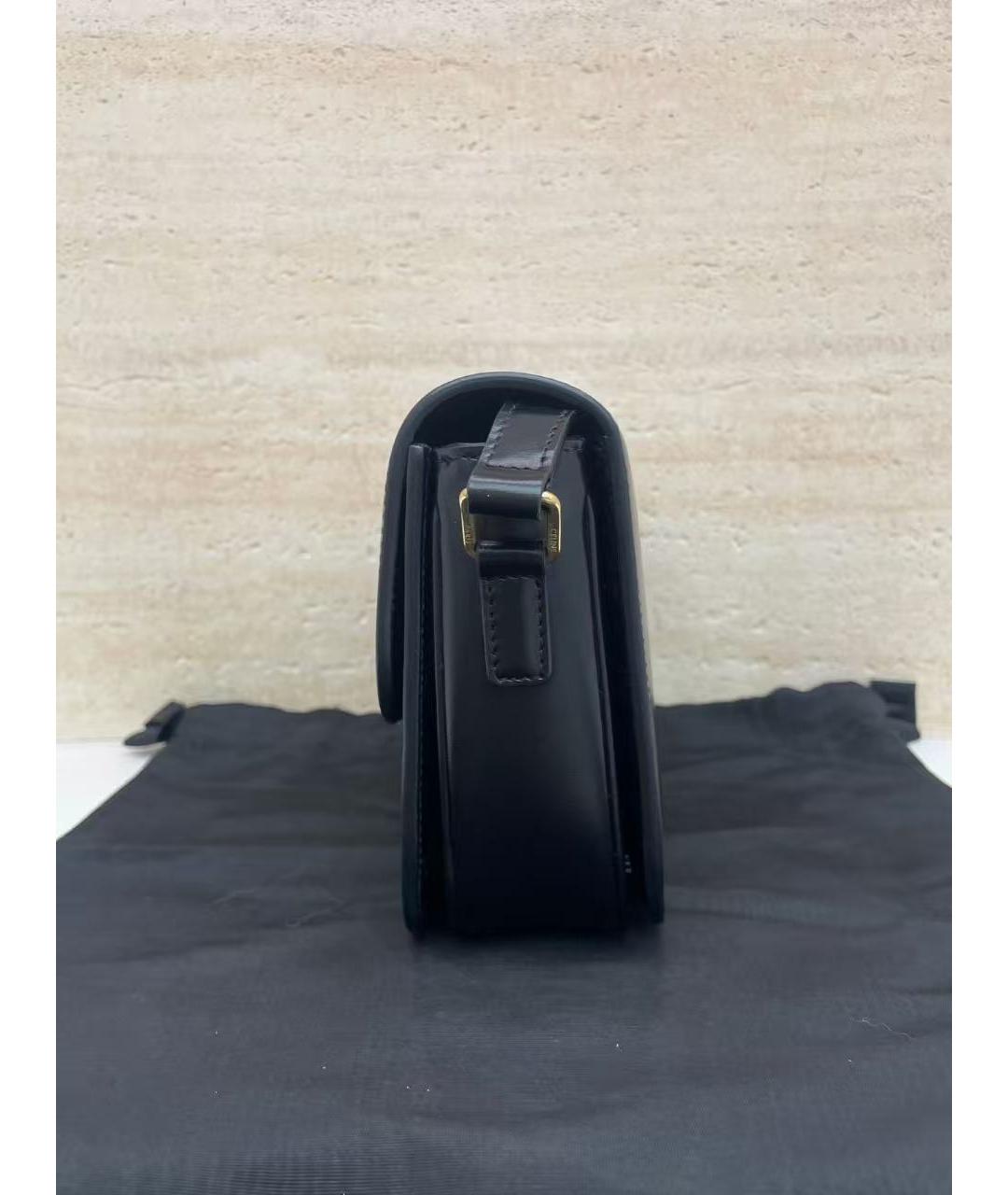 CELINE Черная кожаная сумка через плечо, фото 3