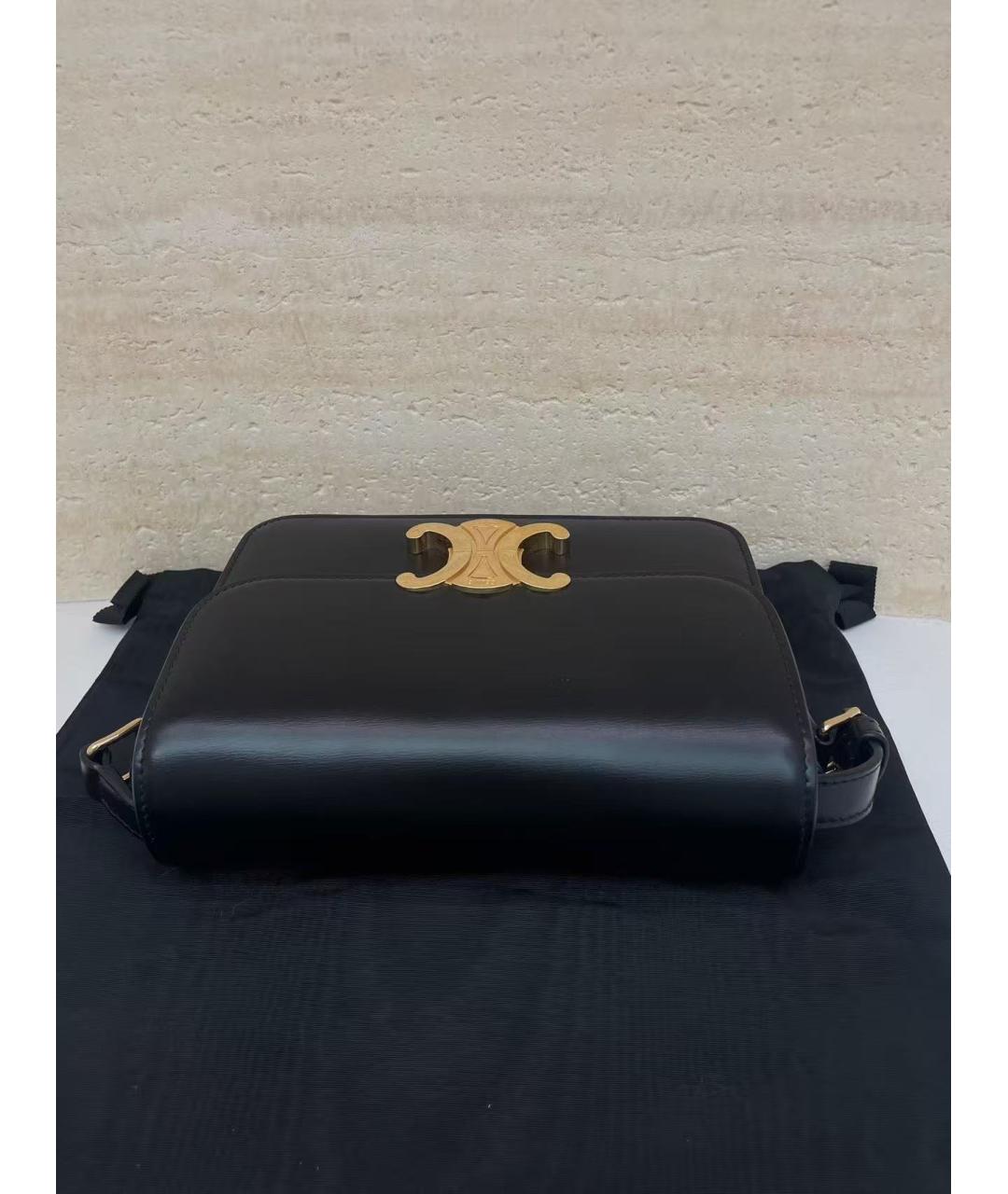 CELINE Черная кожаная сумка через плечо, фото 4