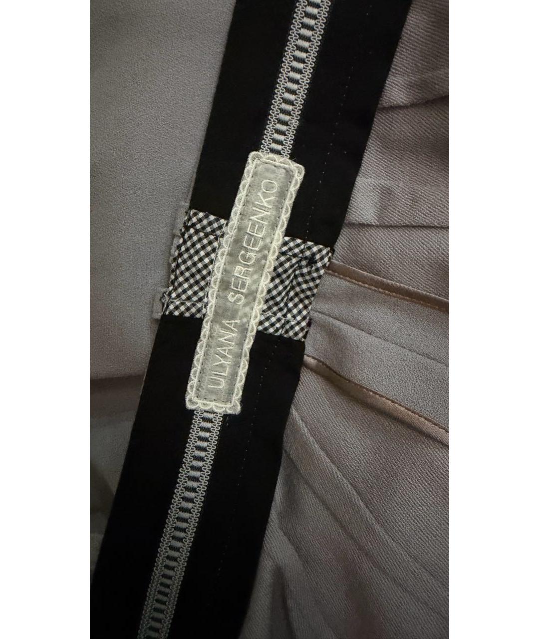 ULYANA SERGEENKO Серые креповые брюки широкие, фото 3