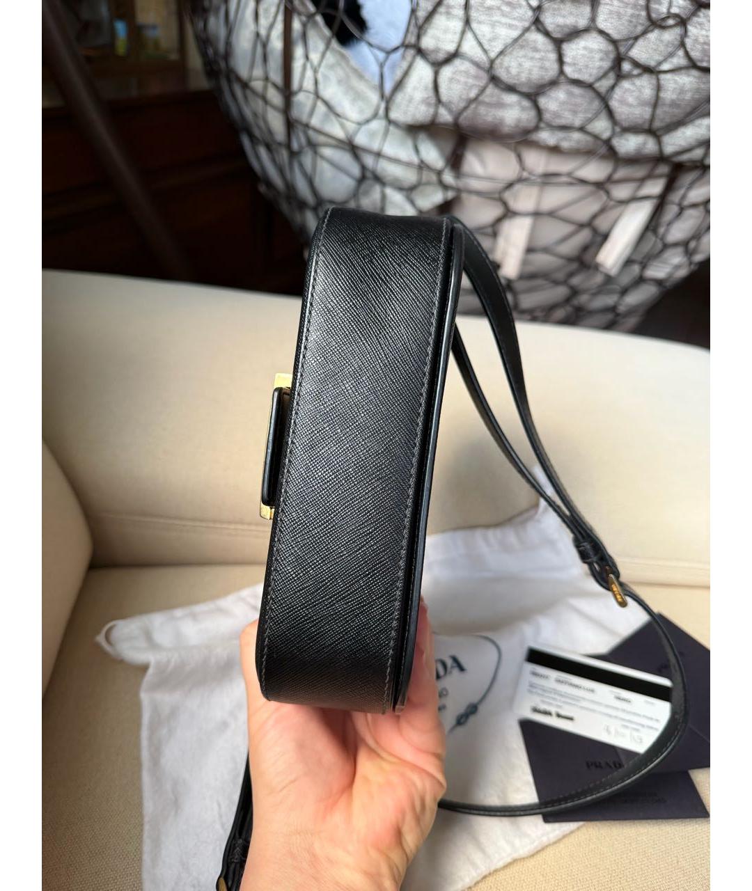 PRADA Черная кожаная сумка через плечо, фото 3