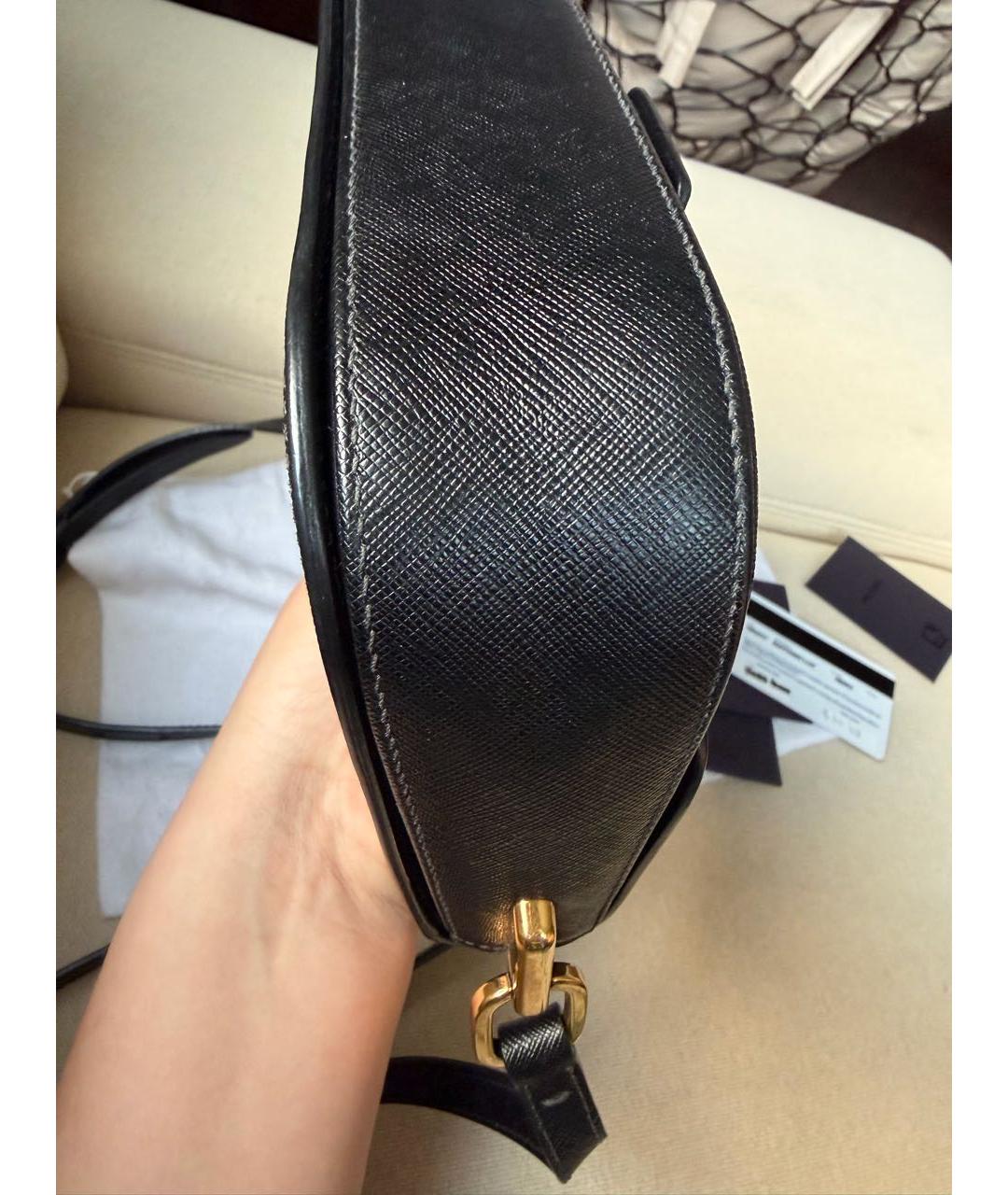 PRADA Черная кожаная сумка через плечо, фото 8