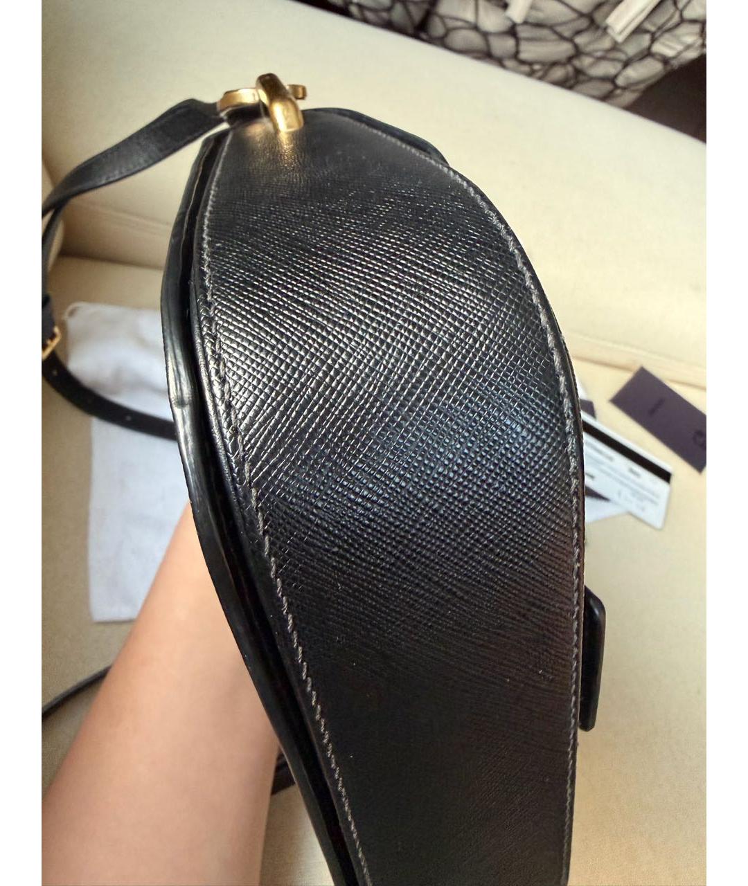 PRADA Черная кожаная сумка через плечо, фото 7