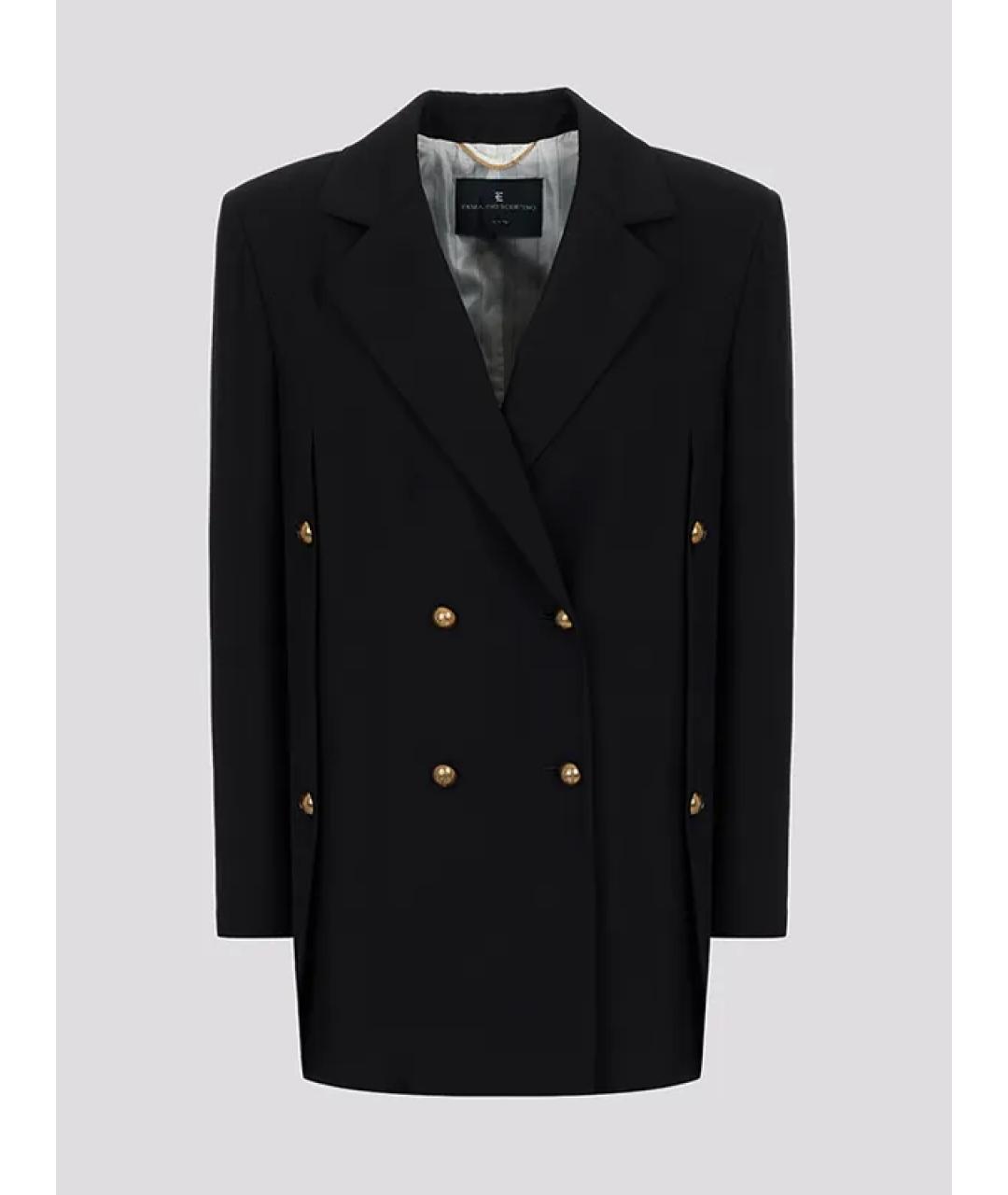 ERMANNO SCERVINO Черный шерстяной жакет/пиджак, фото 4