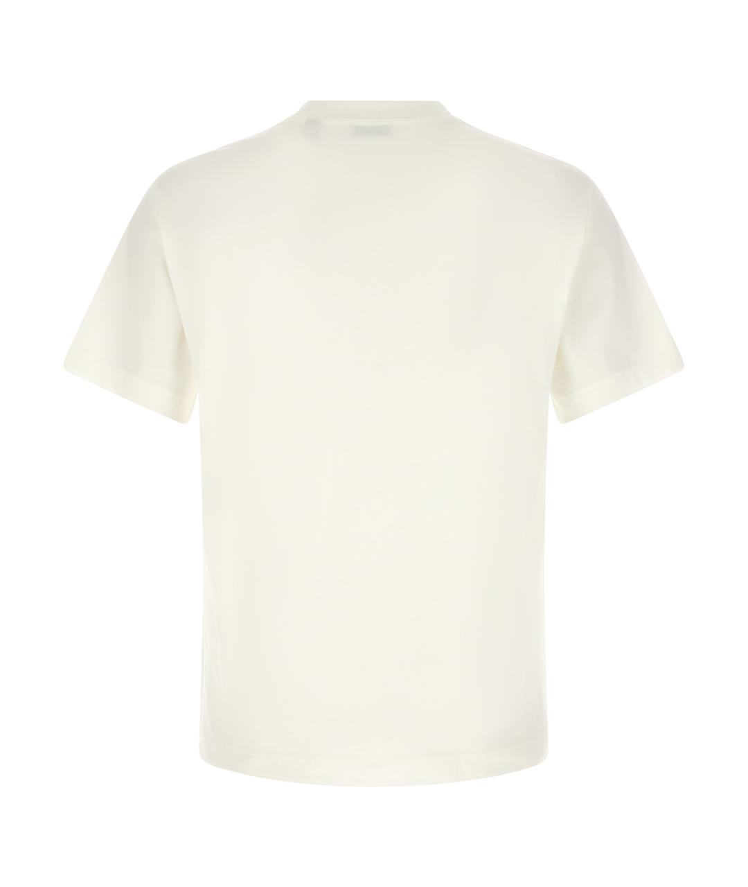 BURBERRY Белая хлопковая футболка, фото 2