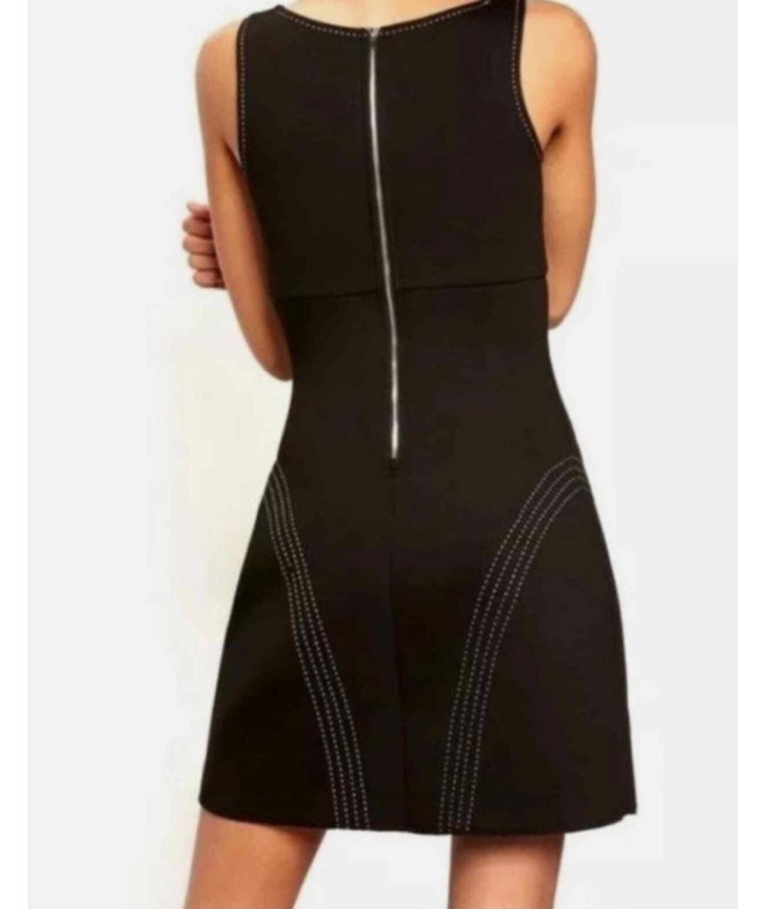MAJE Черное вискозное коктейльное платье, фото 7