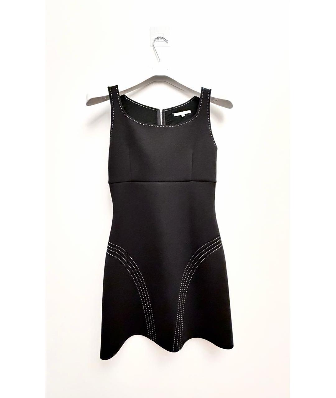 MAJE Черное вискозное коктейльное платье, фото 8