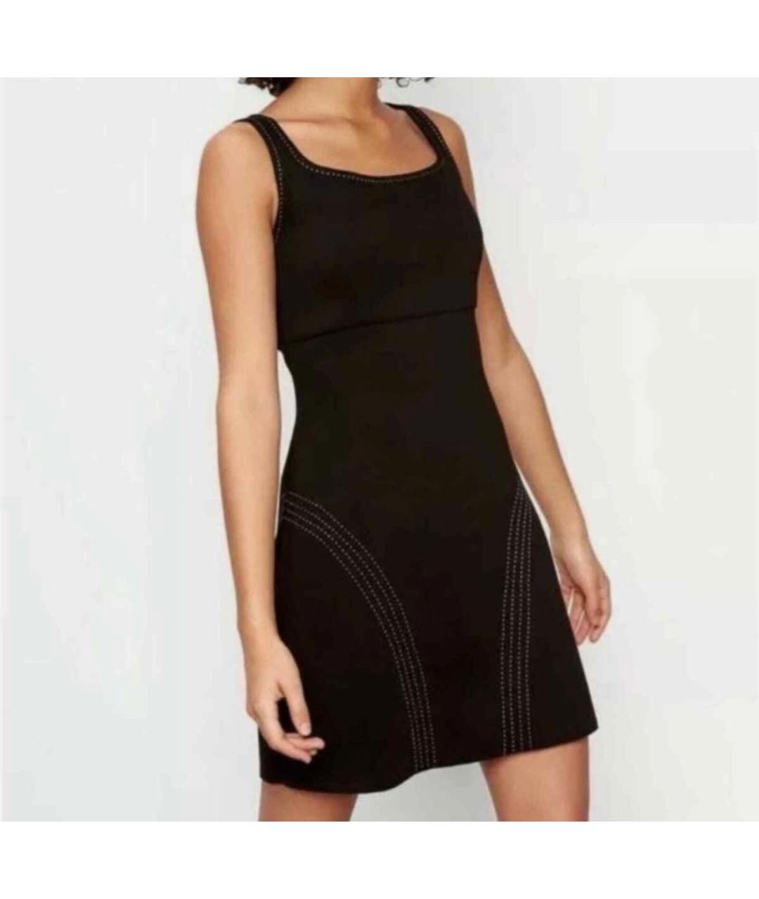 MAJE Черное вискозное коктейльное платье, фото 6