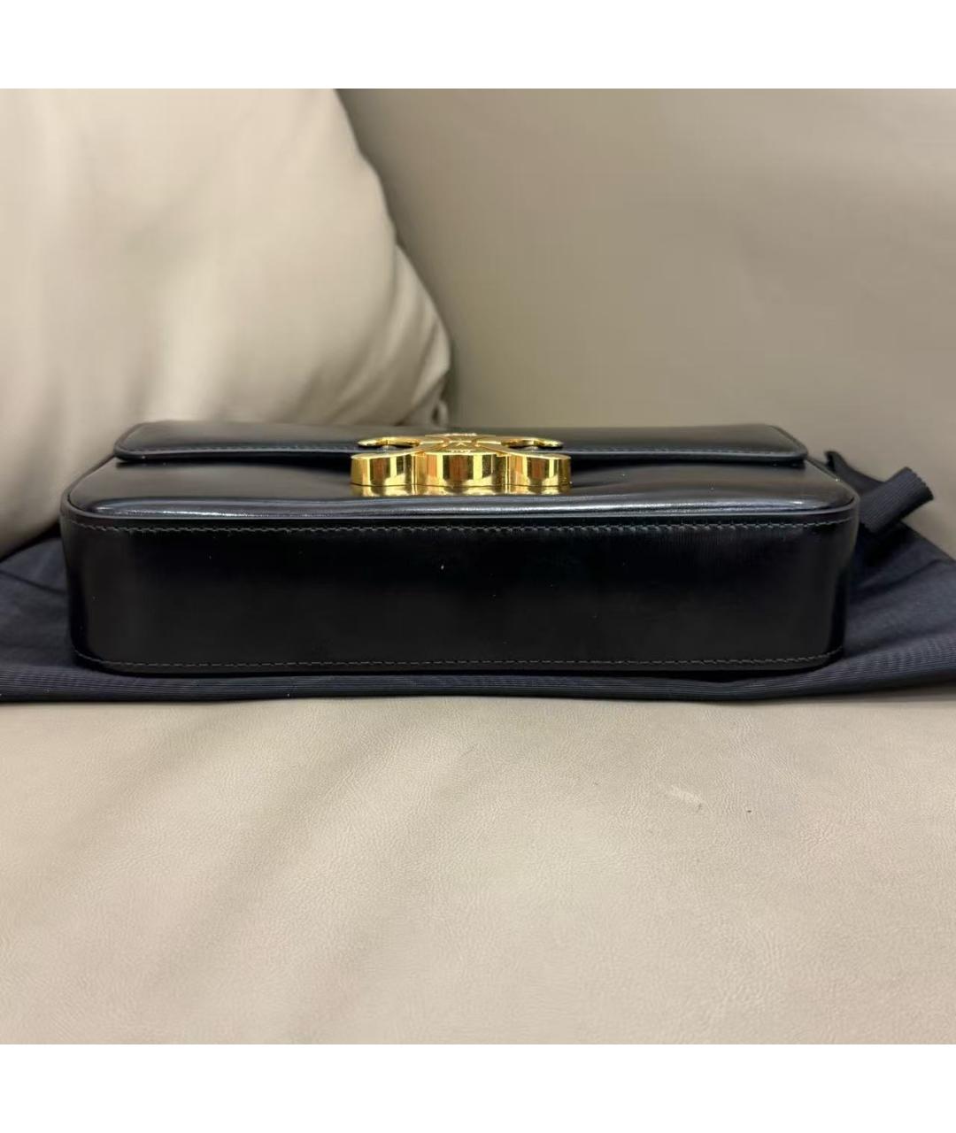 CELINE Черная кожаная сумка через плечо, фото 4