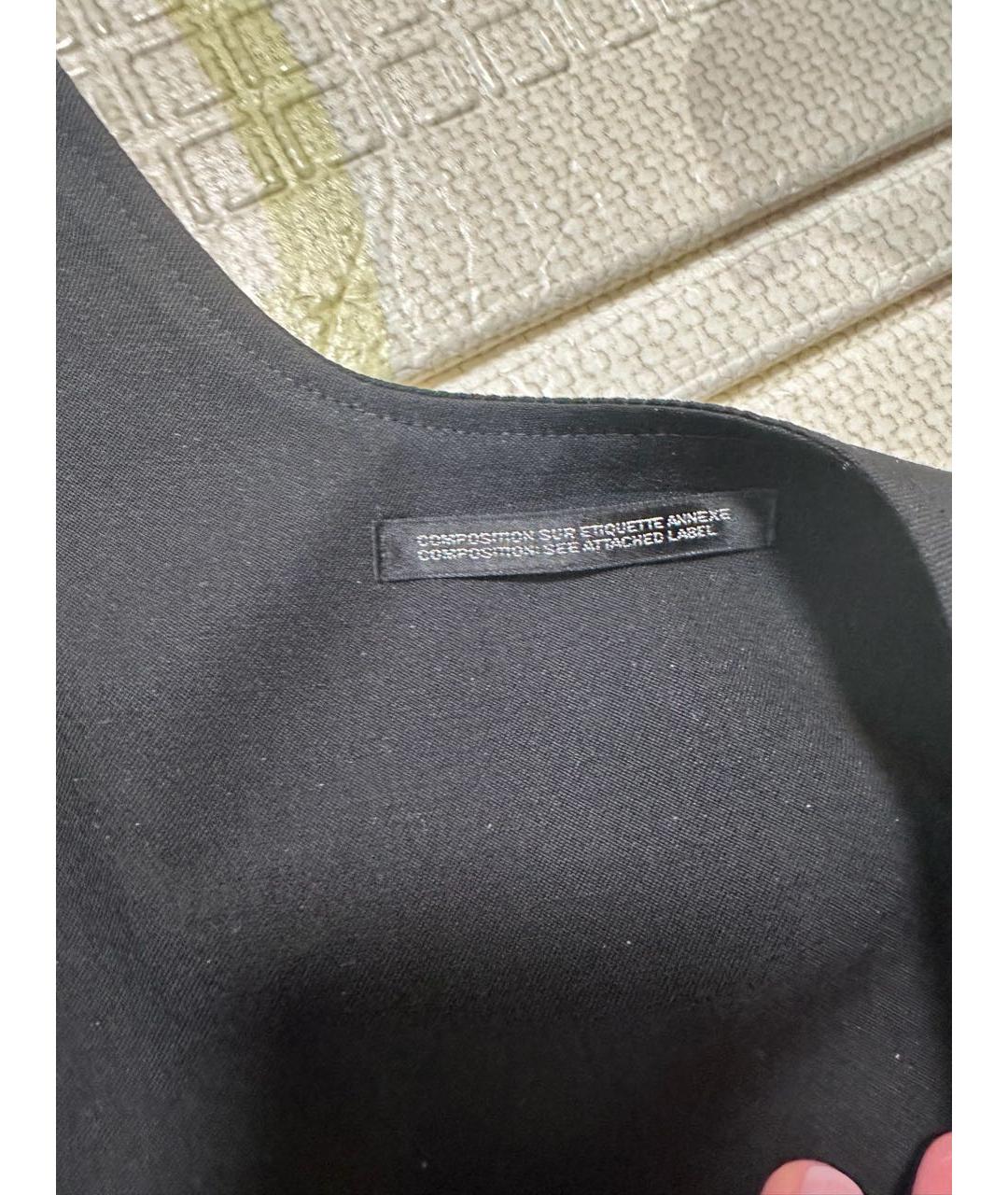 YOHJI YAMAMOTO Черное шерстяное повседневное платье, фото 3