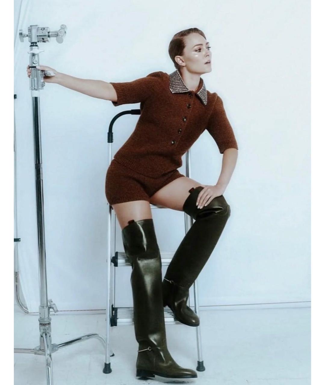 GUCCI Коричневый шерстяной джемпер / свитер, фото 6