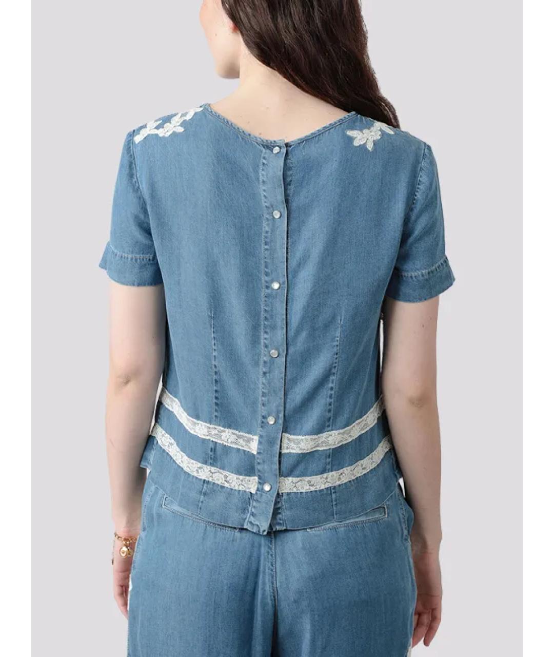 ERMANNO SCERVINO Голубая блузы, фото 2