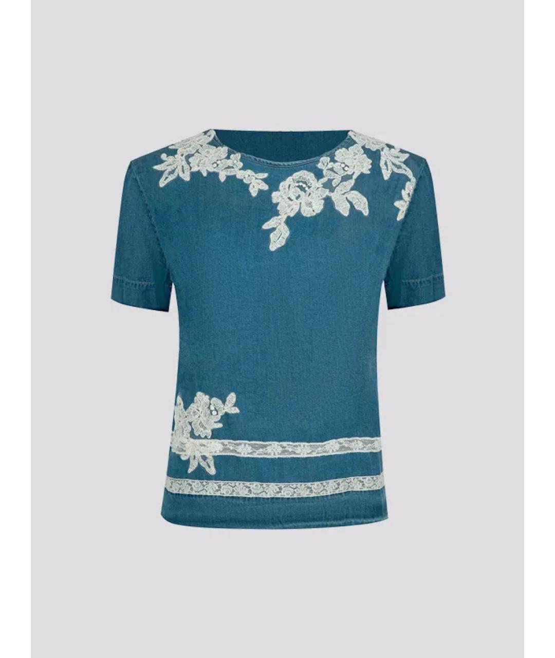 ERMANNO SCERVINO Голубая блузы, фото 4