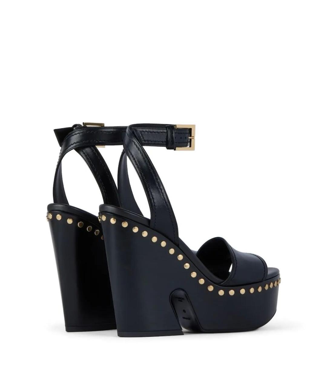 GIVENCHY Черные кожаные босоножки, фото 3