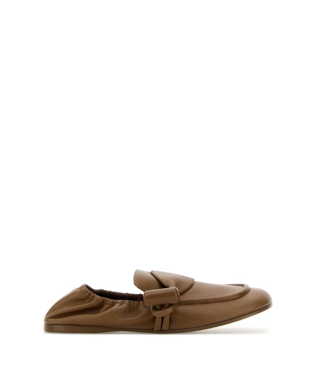 LOEWE Бежевые кожаные лоферы, фото 1