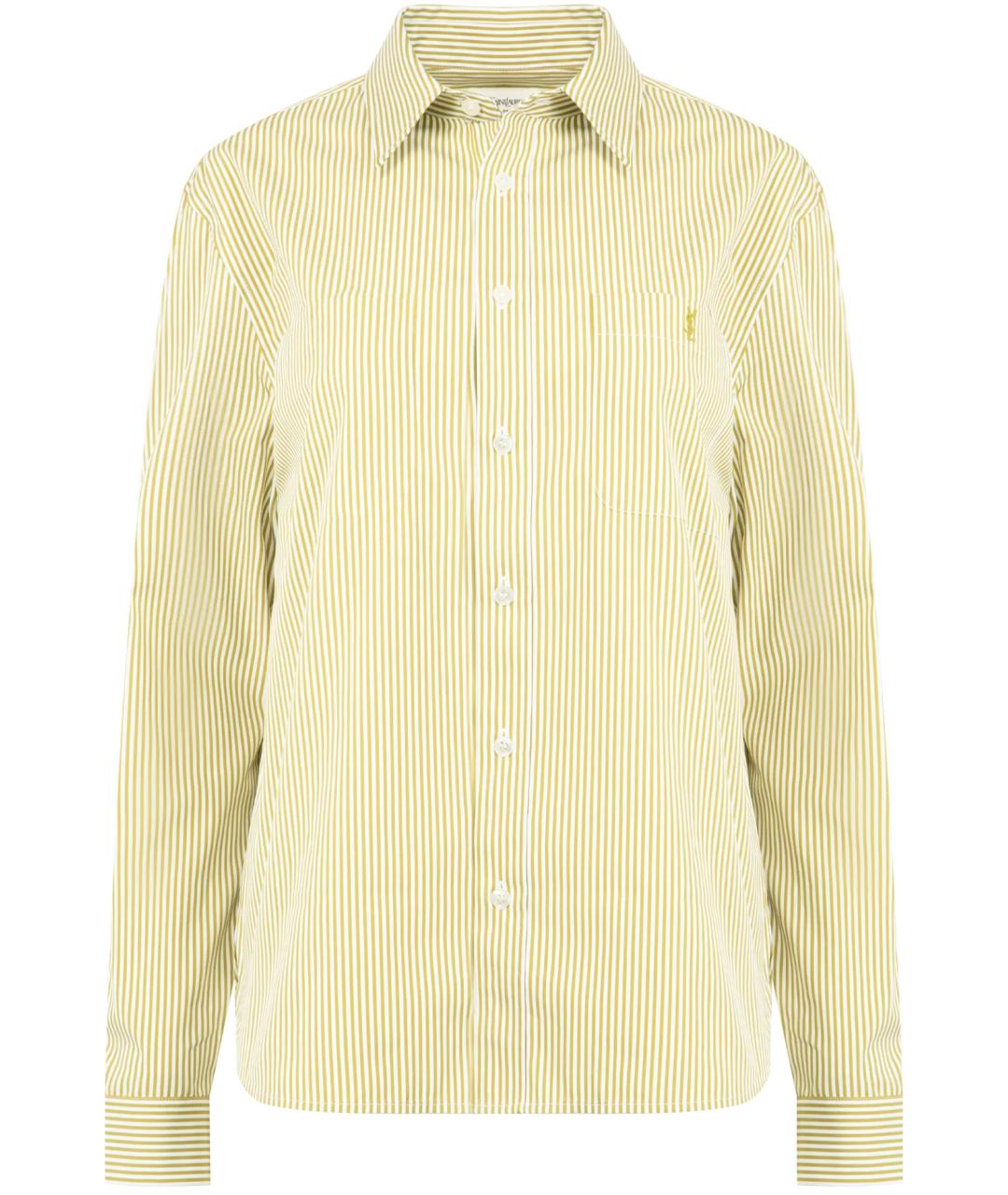 SAINT LAURENT Зеленая хлопковая рубашка, фото 1
