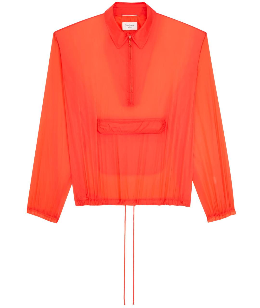 SAINT LAURENT Оранжевая полиамидовая куртка, фото 1