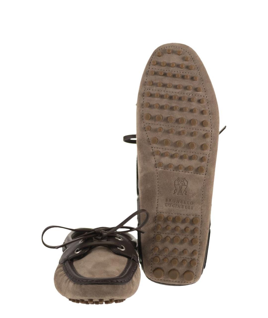 BRUNELLO CUCINELLI Коричневые замшевые мюли, фото 5