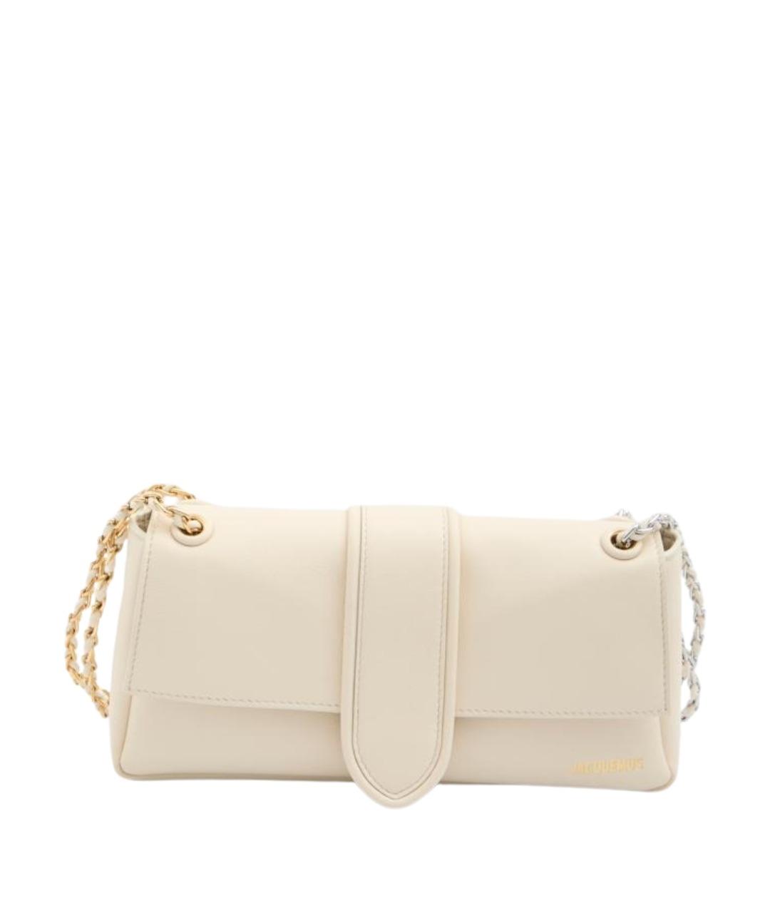 JACQUEMUS Белая кожаная сумка через плечо, фото 1