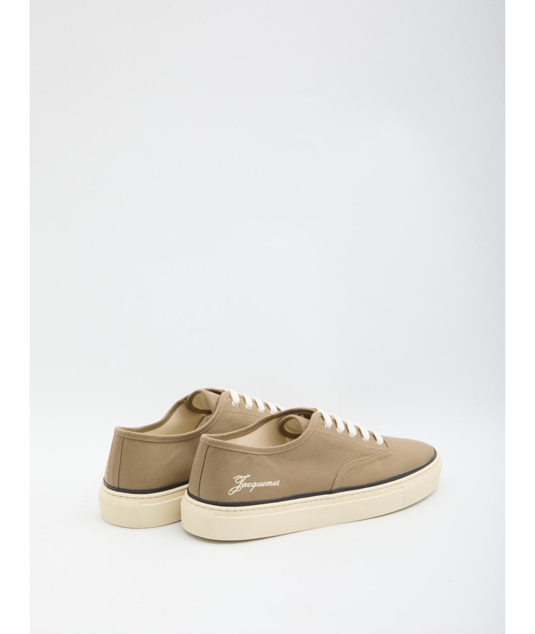 JACQUEMUS Зеленые текстильные низкие кроссовки / кеды, фото 3