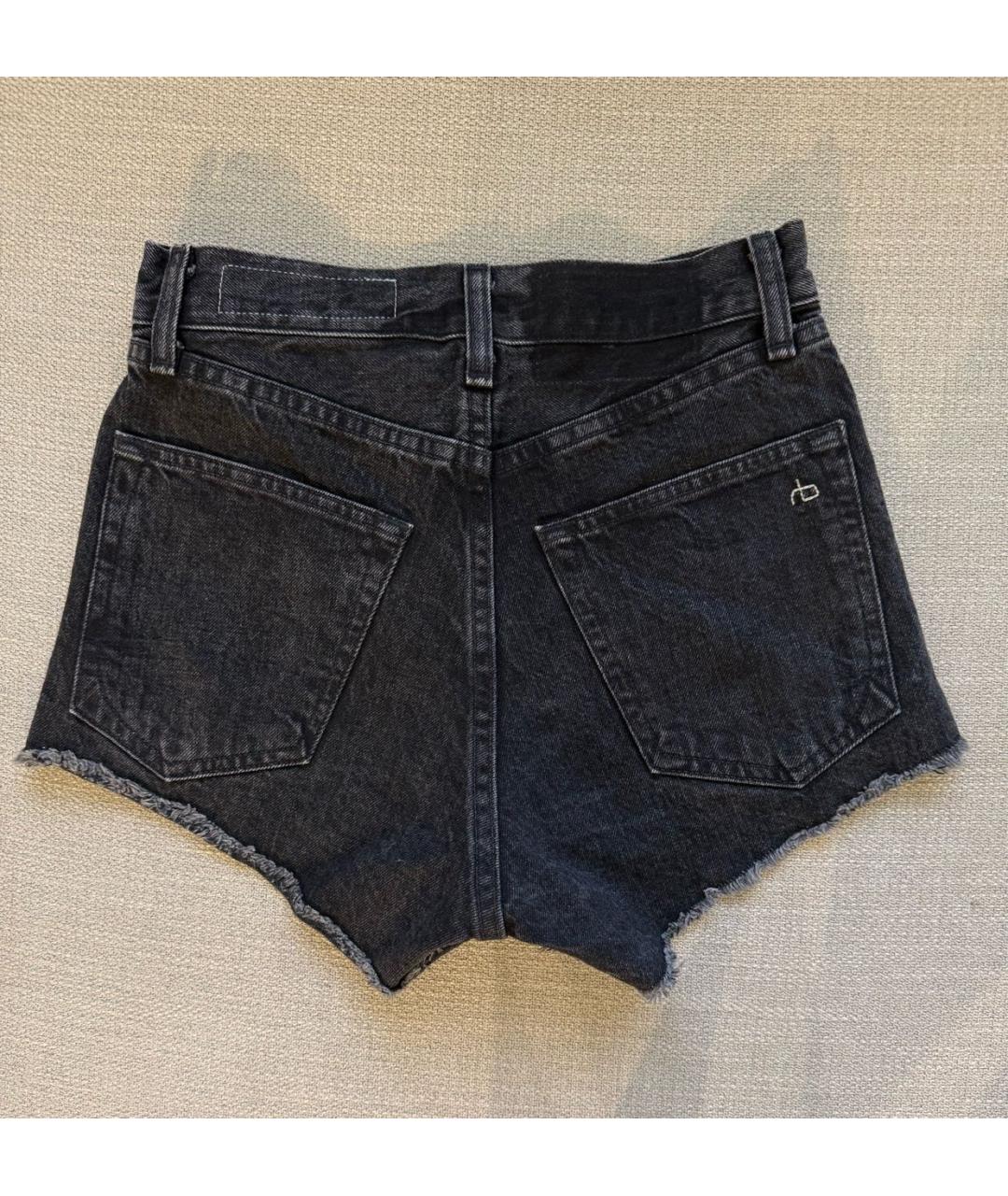 RAG & BONE Черные хлопковые шорты, фото 2