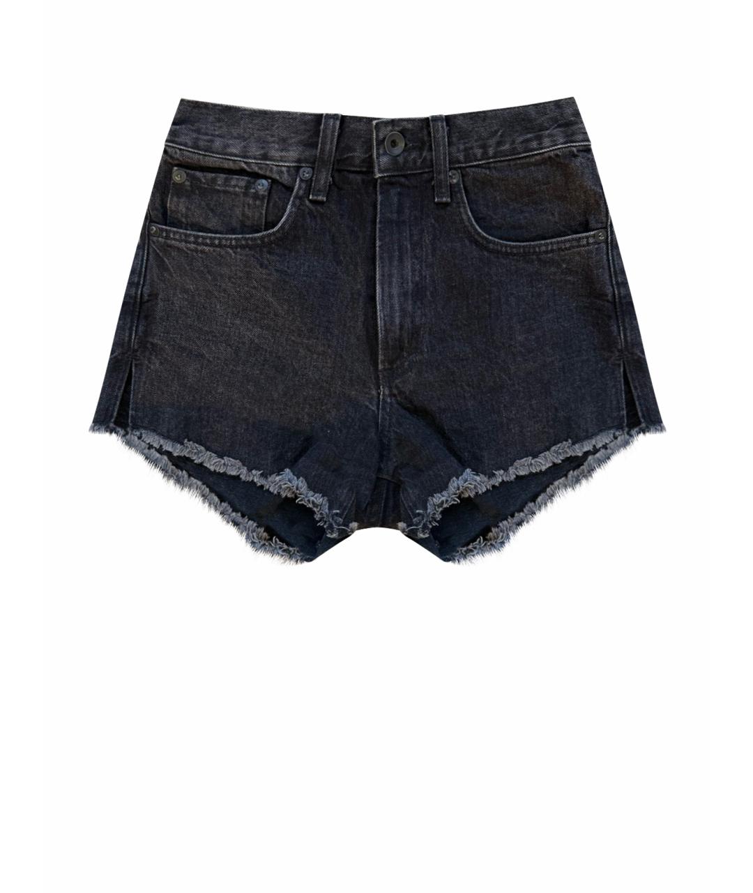 RAG & BONE Черные хлопковые шорты, фото 5
