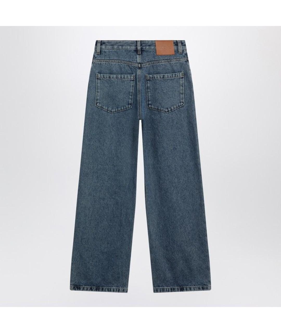 LOEWE Синие хлопковые прямые джинсы, фото 2