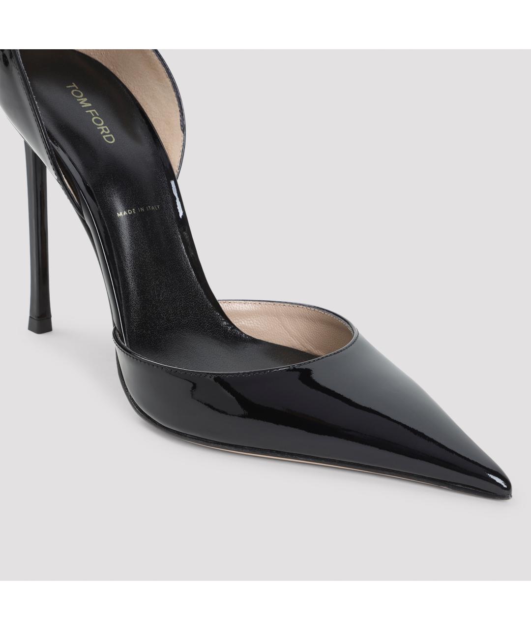 TOM FORD Черные кожаные туфли, фото 4