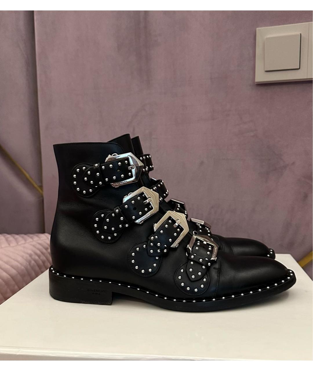 GIVENCHY Черные кожаные ботинки, фото 9