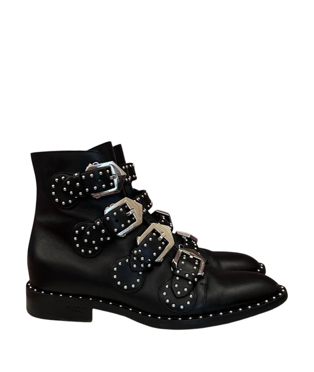 GIVENCHY Черные кожаные ботинки, фото 1