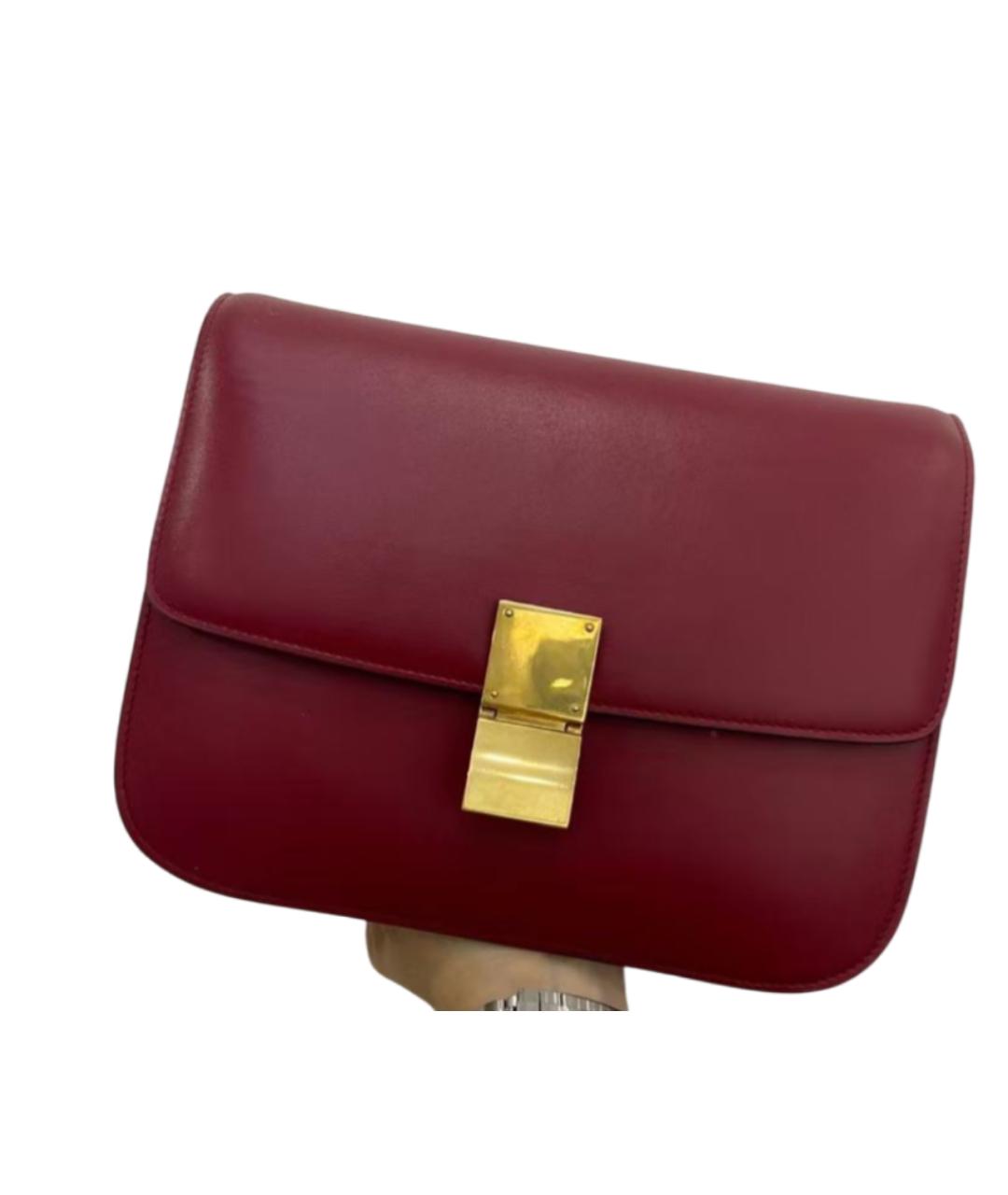 CELINE Красная кожаная сумка через плечо, фото 7