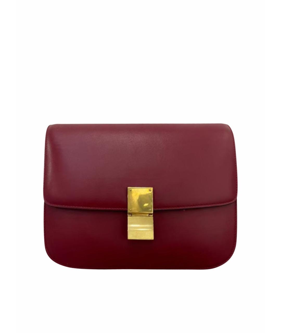 CELINE Красная кожаная сумка через плечо, фото 1