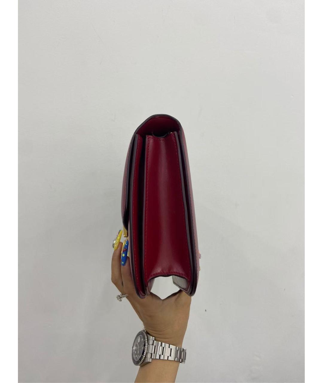 CELINE Красная кожаная сумка через плечо, фото 4