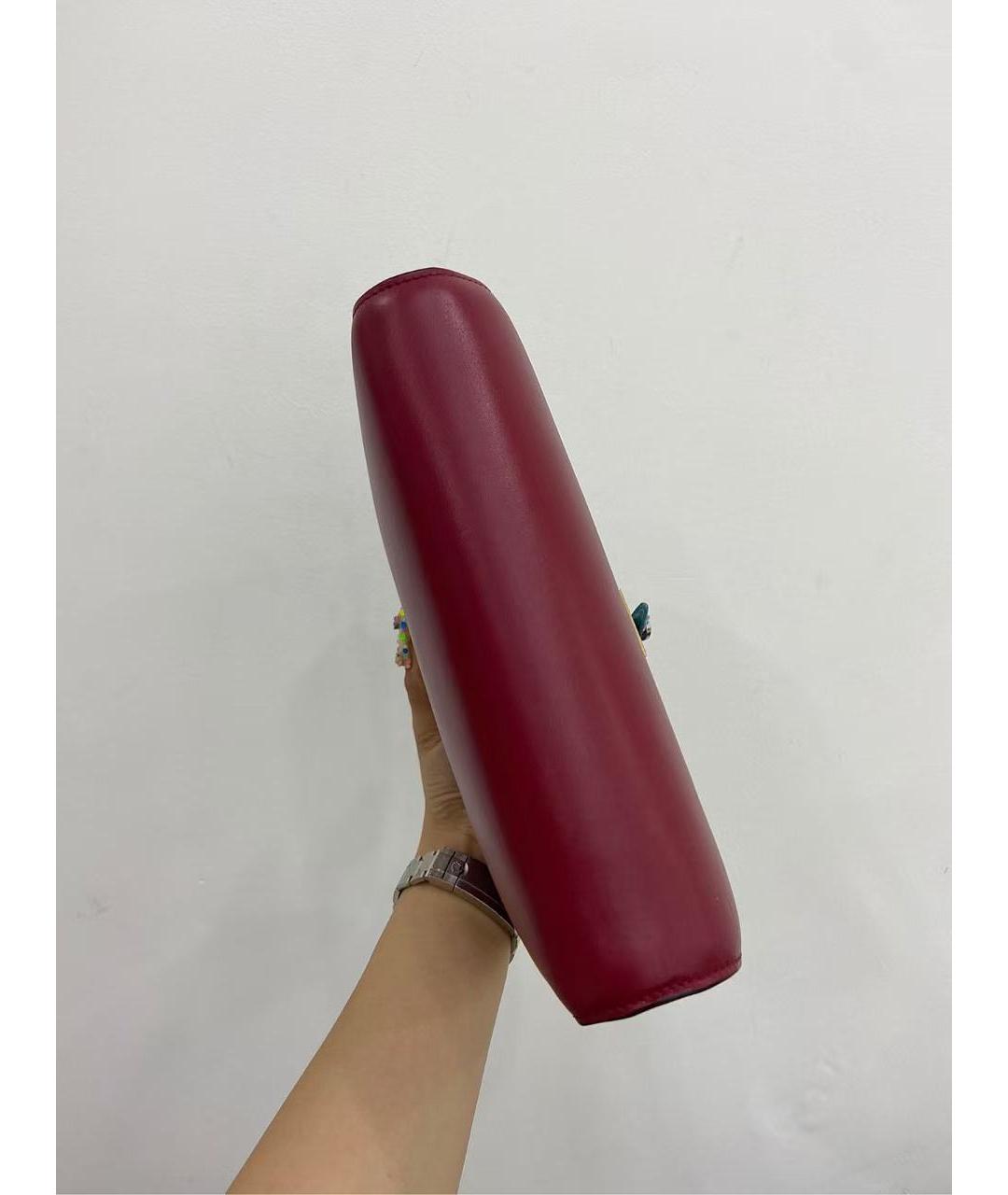 CELINE Красная кожаная сумка через плечо, фото 5