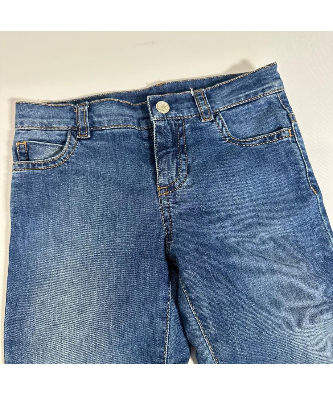 GUCCI Синие хлопковые детские джинсы, фото 4