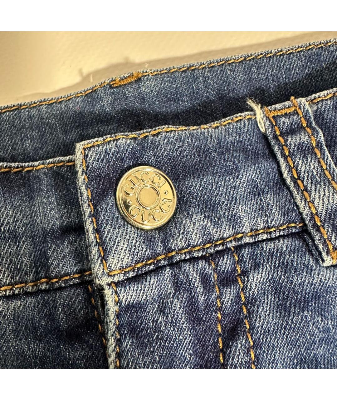 GUCCI Синие хлопковые детские джинсы, фото 5