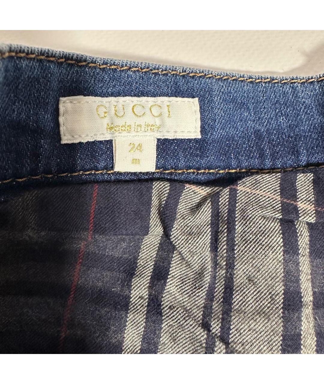 GUCCI Синие хлопковые детские джинсы, фото 7