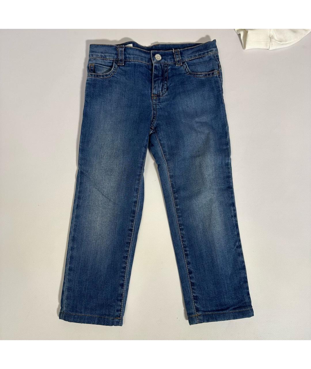 GUCCI Синие хлопковые детские джинсы, фото 9