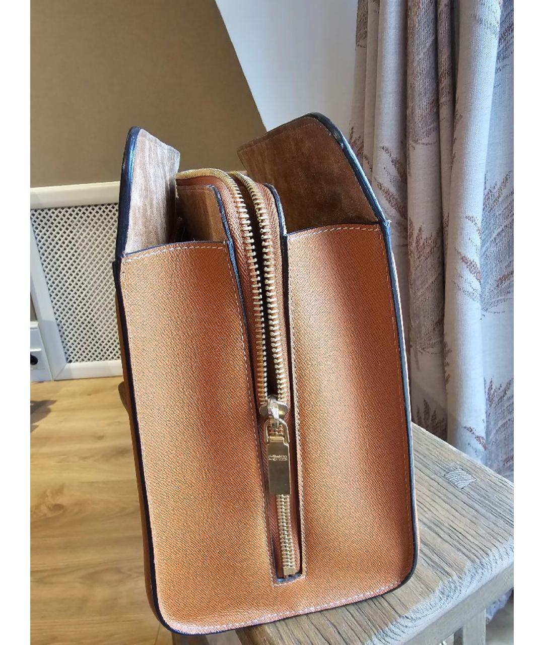 ALEXANDER MCQUEEN Коричневая кожаная сумка тоут, фото 2