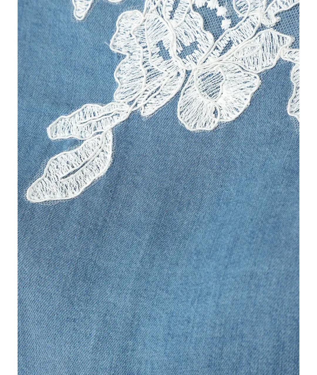 ERMANNO SCERVINO Голубые брюки широкие, фото 3