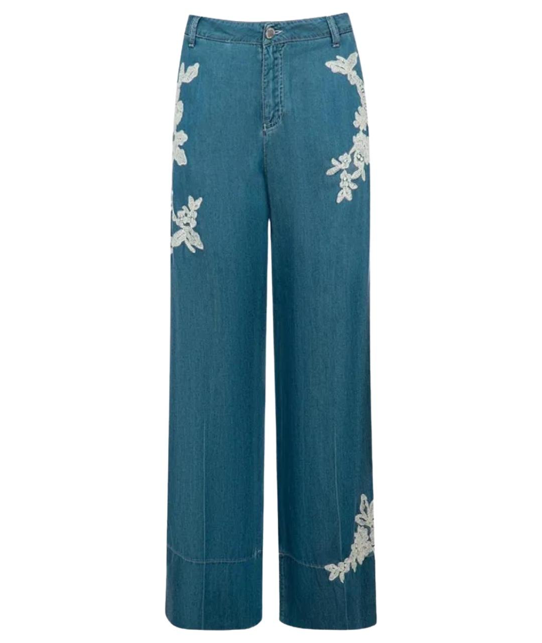 ERMANNO SCERVINO Голубые брюки широкие, фото 1